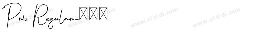 Priz Regular字体转换